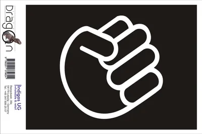 Produktbild von Aufkleber / Autoaufkleber - JDM / Die cut / Auto / OEM - Fist hand 210x210mm gelb - Heckscheibe / Heckscheibenaufkleber