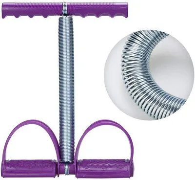 Productafbeelding van Unyqoos® Draagbaar fitnessapparaat met elastische veren – Weerstandstraining voor thuis, op kantoor en onderweg, 35 cm, 708 g