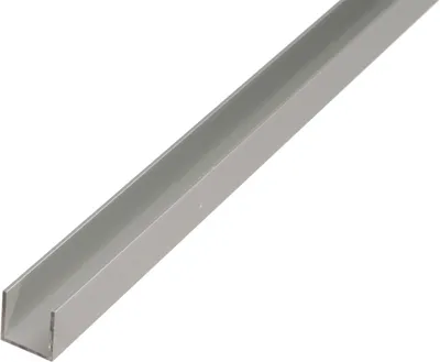 Zdjęcie produktu dla Alberts 498313 Profil U, aluminiowy, anodowany na srebrno, 1000 x 10 x 8 mm, zestaw 11 szt