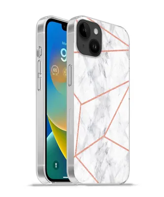 Produktbild von MuchoWow® Handyhülle Schutzhülle Hülle für Apple iPhone 14 Plus - Soft case Marmor - Roségold - Weiß Silikon Softcase Handy Hülle - Abbildung