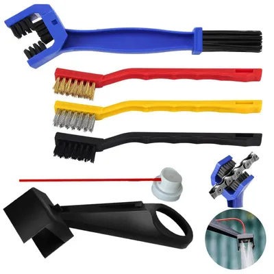 Image de Kit de nettoyage de chaîne de vélo, comprenant 5 pièces avec brosses