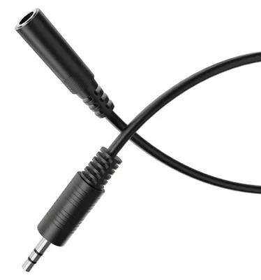 Productafbeelding van Audiokabel 3,5 mm stekker naar 3,5 mm aansluiting, zwart, 1,00 m