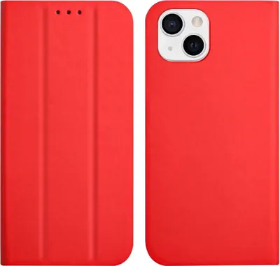 Produktbild von König Design Hülle kompatibel mit Apple iPhone 13 mini Kunstleder Handyhülle - Handy Case Rot