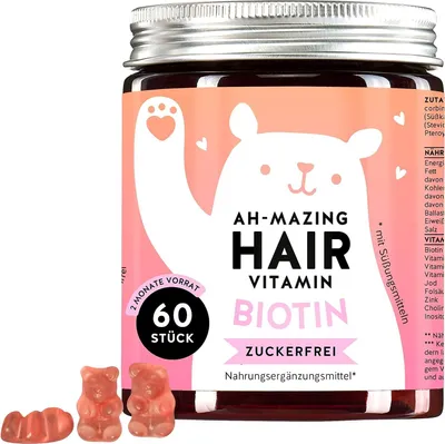 Produktbild von Bears With Benefits Ah-Mazing Hair Vitamin Biotin Sugar Free 60 St.