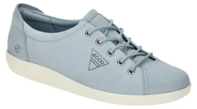 Image de Ecco SOFT 2.0 Chaussures à lacets confortables pour femmes - bleu Loisirs NEUF