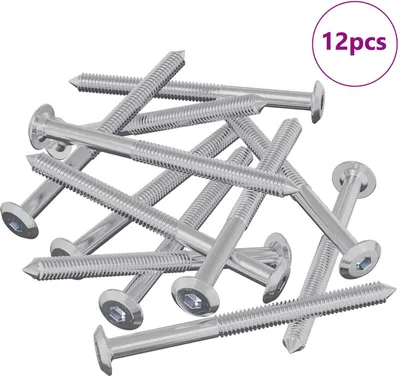Immagine prodotto di Viti per mobili 12 pcs Argento M6 x 85 mm Acciaio