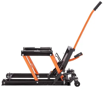 Obrázek produktu pro Hydraulický zvedák na motocykly, nosnost 700 kg, s nastavitelnou výškou, barva: oranžová