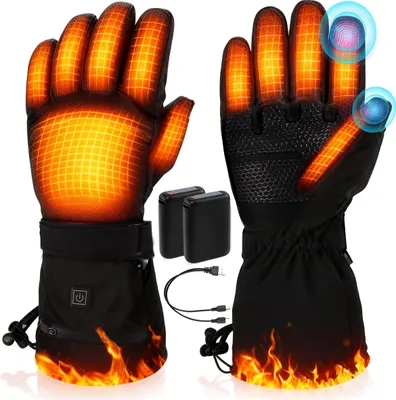 Produktbild von Elektrische Heizhandschuhe, Touchscreen Wärmehandschuhe, Winter Outdoor Skifahren Radfahren, Warm,5000mAh