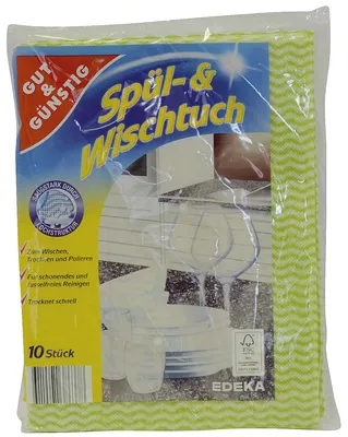 Obrázek produktu pro Gut & Günstig – utěrky na mytí a utírání, 37 x 51 cm, 10 ks