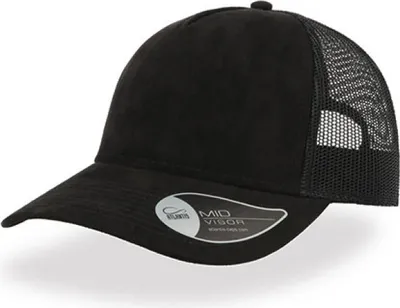 Produktbild von Atlantis RASU | 5-Panel-Design Rapper Suede Cap - Farbe: Black - Größe: One Size