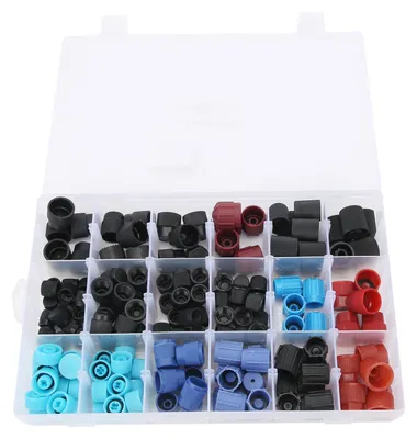 Image de Kit de 170 pièces de bouchons pour valves de climatisation automobile, pour l'entretien et la maintenance des systèmes de climatisation automobile