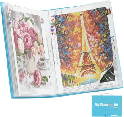 Productafbeelding van Diamond Painting Opbergmap A3 - 30 Hoezen voor 60 Vellen - Met Handvat