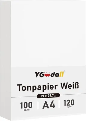 Obrázok produktu pre Fotokarton, biela farba, 120 g/m², 100 listov formátu A4, vhodný na scrapbook