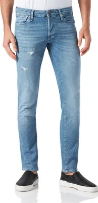 Produktbild von Jack & Jones 12204336, Blau, Jeans, Baumwolle, Elasthan, Nicht bleichen, Schonwaschgang (40°C), 1 Stück(e)