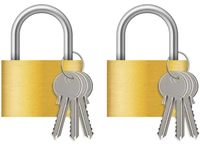 Productafbeelding van Messing Hangslot 40mm, 2-pack met 6 Sleutels voor Binnen en Buiten