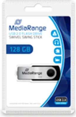 Obrázek produktu pro MediaRange USB-Stick 128GB USB 2.0 swivel swing