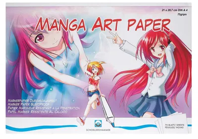 Produktbild von Schoellershammer Honsell 23100 - Manga Art Paper Block, Markerpapier, DIN A4, 75