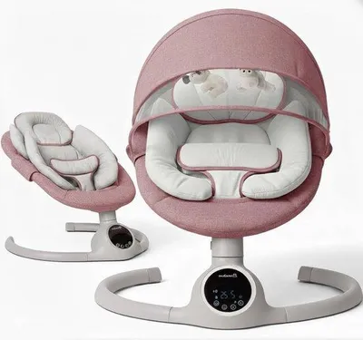 Productafbeelding van Elektrische Baby Schommel - Baby Bouncer Stoel - Baby Ontspanning - Natuurlijke Beweging - 65 x 60 x 66 cm