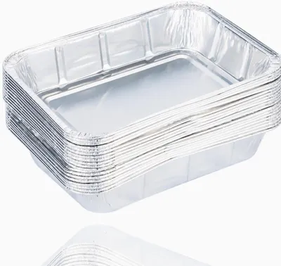 Produktbild von 20x Aluminiumschale Grillschale – Fettauffangschale & Tropfschale für Gasgrill, Holzkohlegrill, Elektrogrill und Backofen (20x 600 ml (195x152x40 mm))