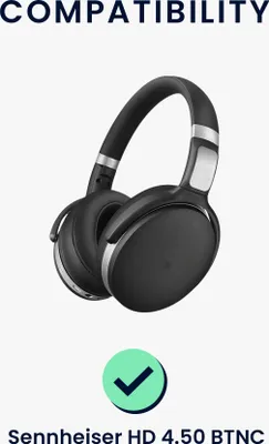 Produktbild von kwmobile 2x Ohrpolster kompatibel mit Sennheiser HD 4.50 BTNC Polster - Kopfhörer Polster aus Kunstleder für Over Ear Headphones