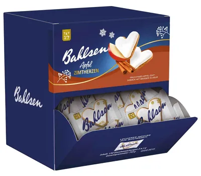 Productafbeelding van Bahlsen Appeltaart-hartjes met een fruitige, kruidige smaak, 793 gram, AI-gegenereerde afbeelding