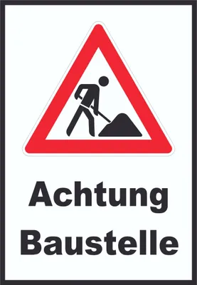 Produktbild von Achtung Baustelle Schild Arbeitsstelle A1 (594x841mm)