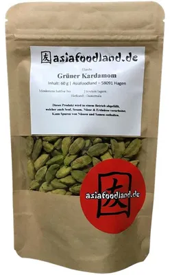 Produktbild von Asiafoodland - grüner Kardamom - ganz - Elaichi - 60g