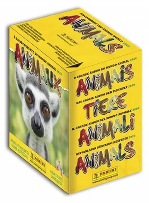 Produktbild von PANINI Sammelkarte TIERE - Schachtel mit 50 Päckchen