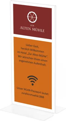 Produktbild von deflecto Tischaufsteller gerade, A6 Querformat