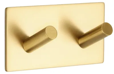 Produktbild von TENDANCE Wandhaken Klebehaken gold 3 x 4,5 cm Badezimmerhaken aus Metall ohne Bohren