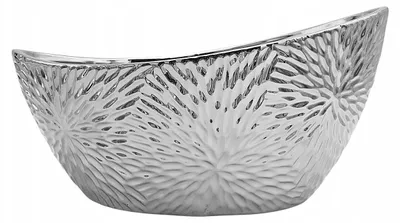 Produktbild von Madex BX128-1 Keramik Übertopf mit Spiegelfinish Silber