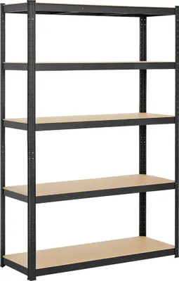 Produktbild von Yaheetech Lagerregal Schwerlastregal 180x120x45 cm Kellerregal 5 Böden metall Regal Steckregal Werkstattregal, Schwarz