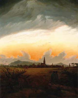 Produktbild von Caspar David Friedrich Kunstdruck Bild - Neubrandenburg, Um 1817 (50 x 40 cm)