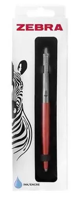 Obrázek produktu pro Kuličkové pero, 0,24 mm, s mechanismem stlačovacím, stříbrný klip, růžové tělo, značka ZEBRA, model "901", barva modrá