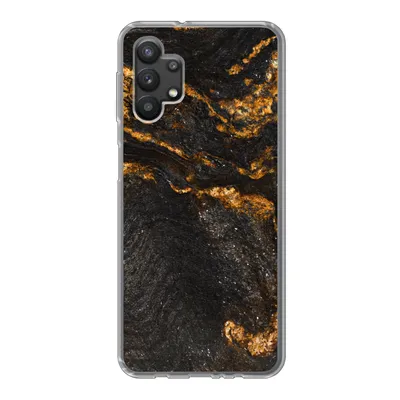 Produktbild von MuchoWow® Handyhülle Schutzhülle Hülle für Samsung Galaxy A32 5G Marmor - Limette - Schwarz - Gold - Marmoroptik - Luxus Silikon Softcase Handy Hülle - Softcase