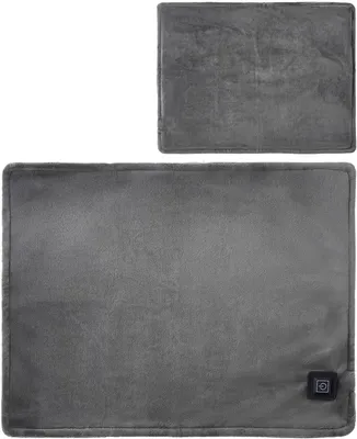 Productafbeelding van Elektrische Deken - Warmtedeken - Lichaamswarmte - 3 Warmtestanden - 45 x 35 cm - Grijs
