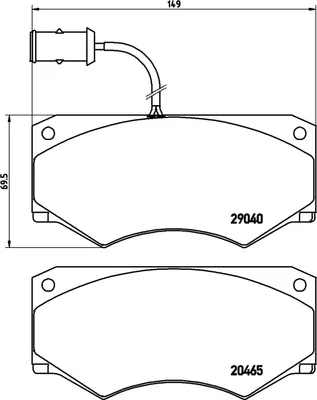 Produktbild von Brembo Bremsbelagsatz, Scheibenbremse Vorderachse P A6 005