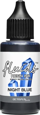 Immagine prodotto di Octopus Fluids Resin Ink NIGHT BLUE, inchiostro alcolico per resina epossidica e resina UV, blu