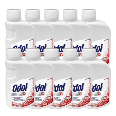 Produktbild von Odol med 3 Zahnfleisch und Mundwasser ohne Alkohol 125ml 10er Pack