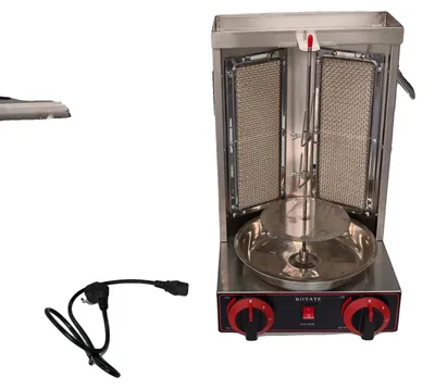 Image de Machine à shawarma, puissance 3000 W, broche rotative à 360°, prise européenne 3000 W