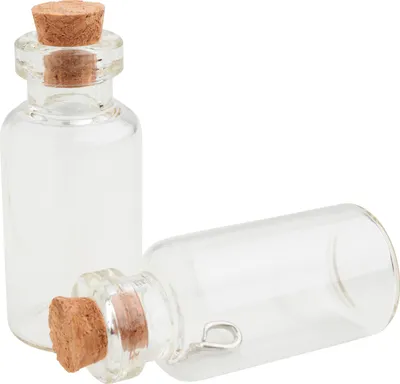 Produktbild von Anhänger Glasflasche Zylinder, Groß