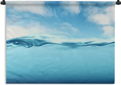Produktbild von MuchoWow® Wandteppich Wandbehang Meer - Wolken - Blau 120x90 cm Tapisserie Dekoration Wandtuch - Wohnen - Aufhänger für die Wand