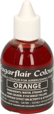 Produktbild von Sugarflair Airbrush Lebensmittelfarbe Orange 60ml