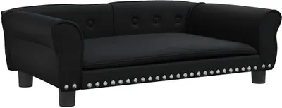 Produktbild von vidaXL Hundebett Schwarz 95x55x30 cm Kunstleder