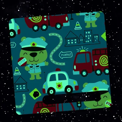 Produktbild von yabaduu Schutzfolie Schutzcover Leuchtsticker für Toniebox Passgenau Selbstklebend Kindgerecht Folie für Kinder Spielzeug (Y031-22 Einsatzfahrzeuge, Nachtleuchtend)