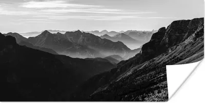 Produktbild von MuchoWow® Poster Berge - Natur - Nebel 40x20 cm - Poster für die Wand - Poster Schlafzimmer