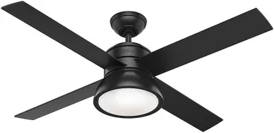 Zdjęcie produktu dla Wentylator sufitowy z oświetleniem i pilotem Loki Black 132 cm