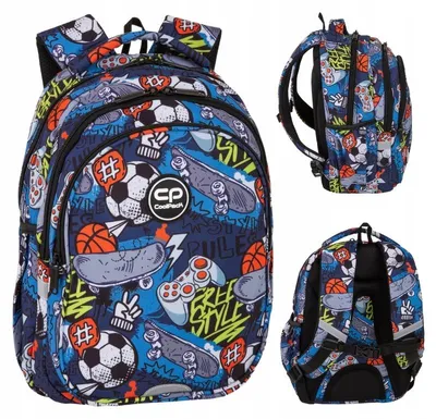 Produktbild von Coolpack Jerry Schulrucksack Für Jugendliche, Dreifachgteilt, Geräumig, Für Bälle Und Hobby