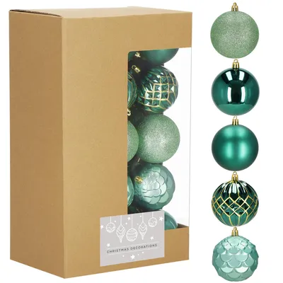 Immagine prodotto di Set di palline di Natale Springos® 30 pezzi Palline di Natale 8 cm Resistenti alla rottura Gancio