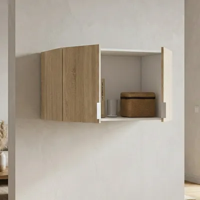 Immagine prodotto di Dmora Armadio Multiuso 2 Ante Farmington 51x49h cm Marrone Rovere, 2 Ante un Vano